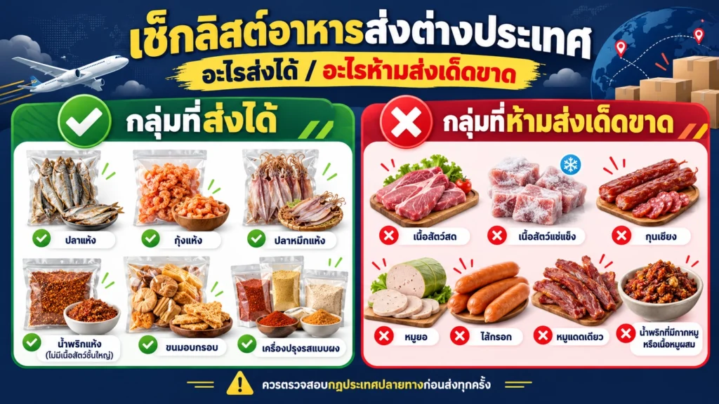 ส่งอาหารไปต่างประเทศ